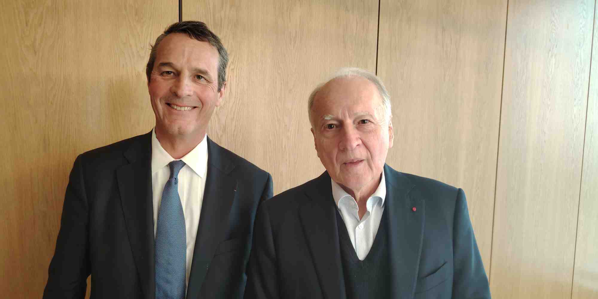 Chez Vinci, Pierre Anjolras (à gauche) va succéder à Xavier Huillard (à droite) dans trois mois.