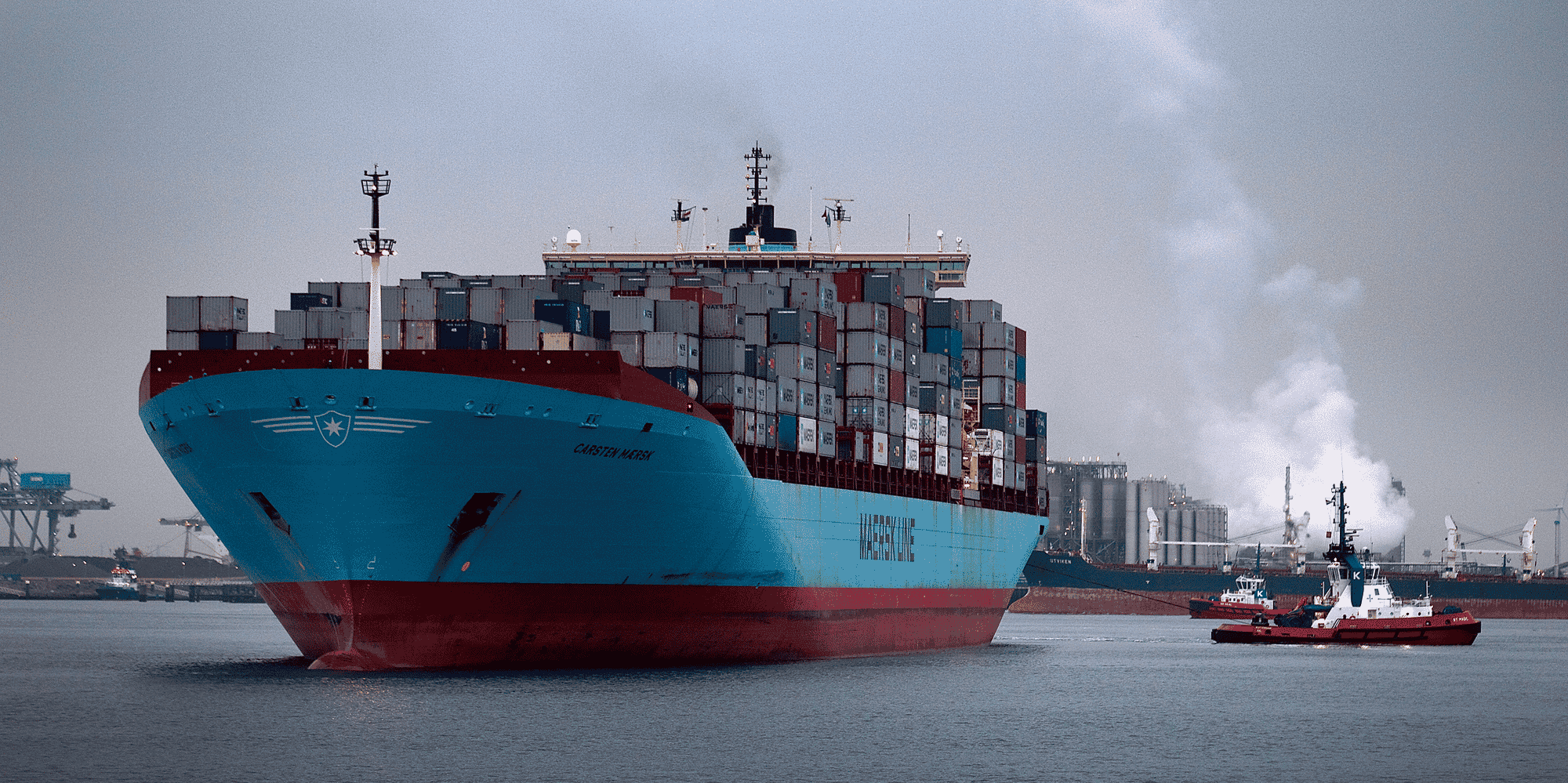 Rotterdam, port, ville portuaire, cargo, porte-conteneurs, supermax, Carsten Maersk,