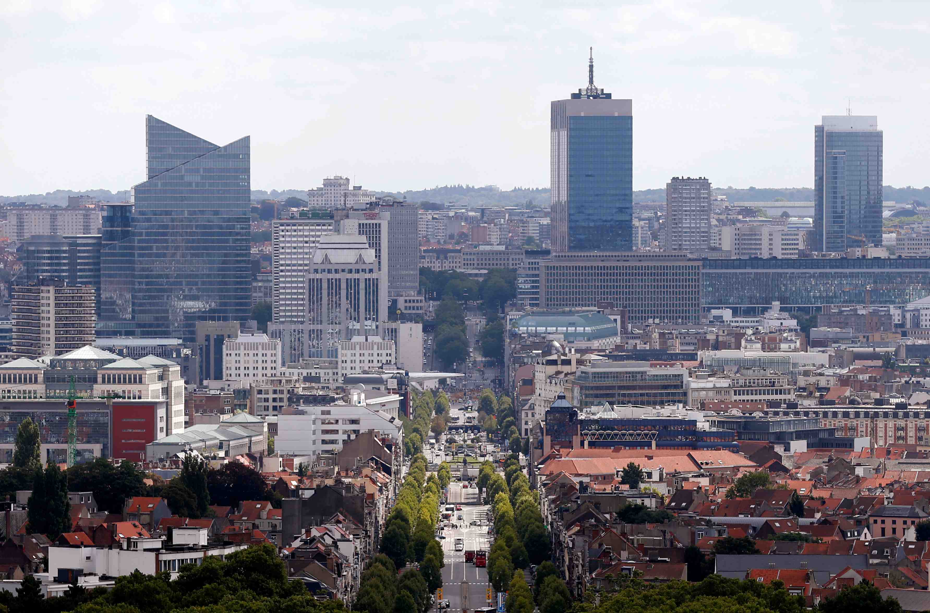 Des "gilets jaunes" belges manifestent a bruxelles