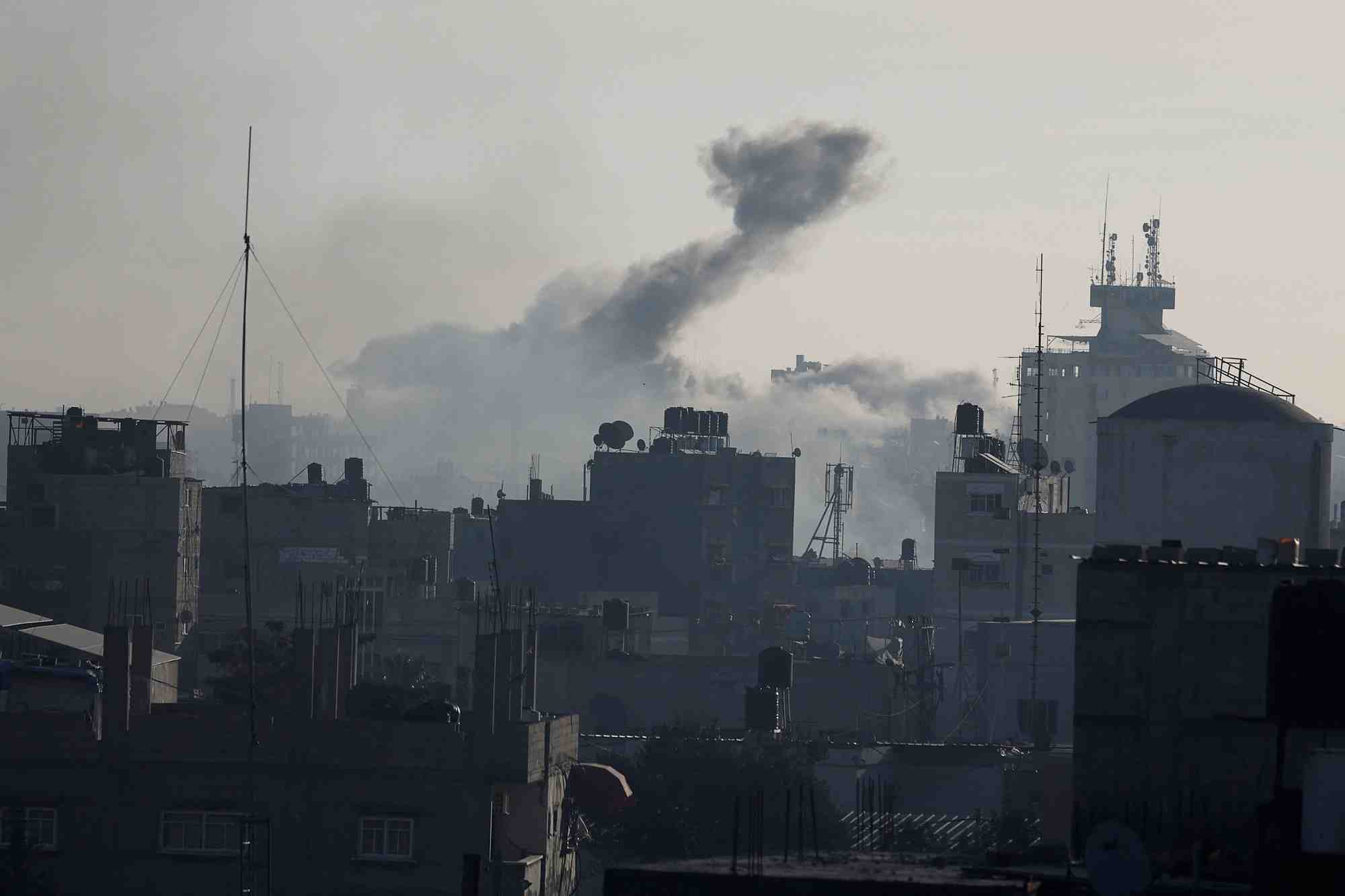 Khan younes apres une frappe israelienne