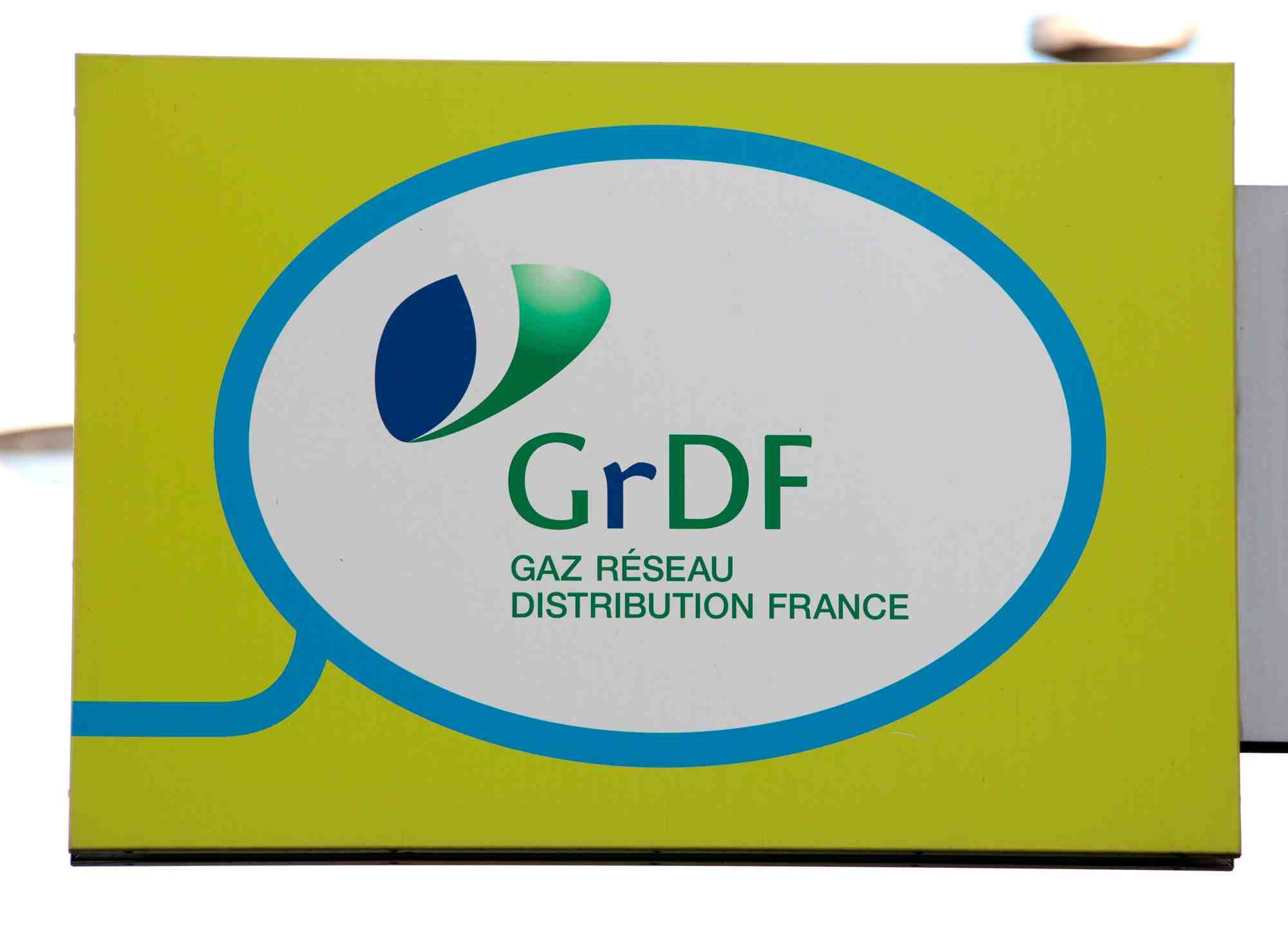 Logo de grdf (gaz reseau distribution france) photographie a nice