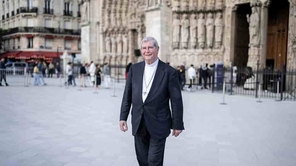 Mgr Laurent Ulrich, archevêque de Paris, à Notre-Dame, le 9 mai.