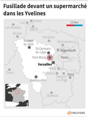 Fusillade devant un supermarche dans les yvelines