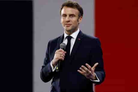 Le president francais emmanuel macron a guangzhou