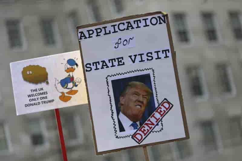 Visite de trump au royaume-uni vers juin, dit la police