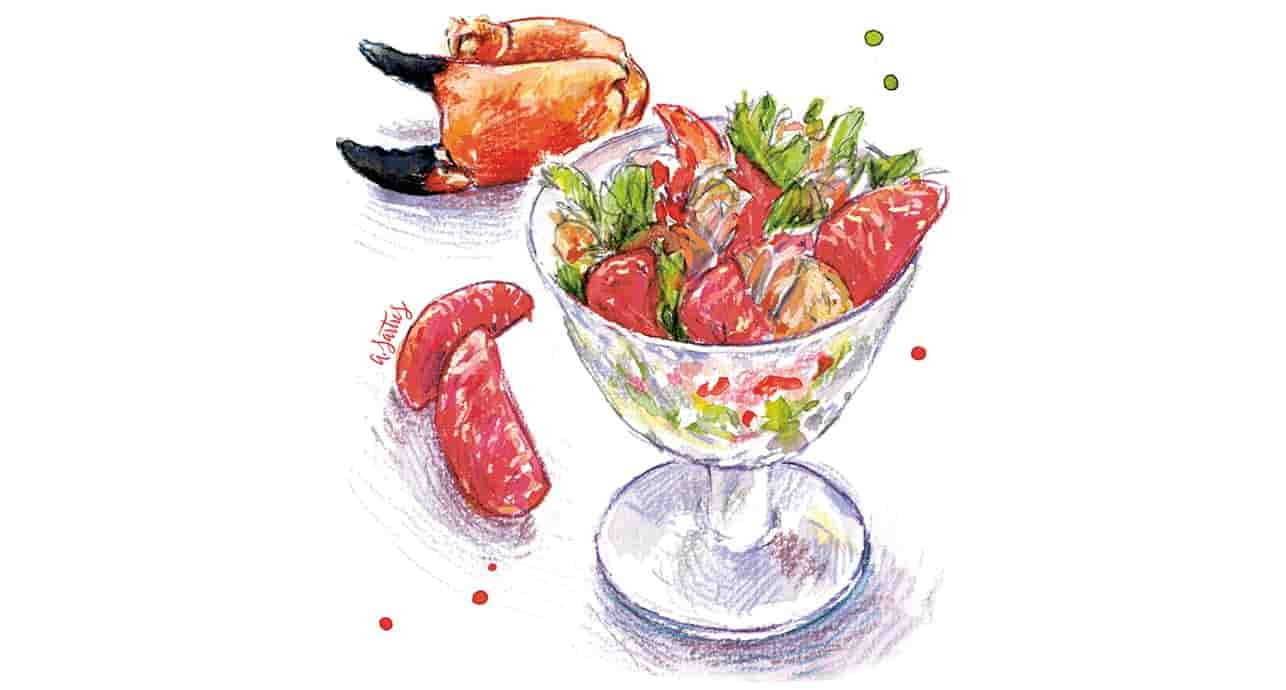 Cette semaine, laissez-vous tentez par une salade de tourteau aux agrumes.