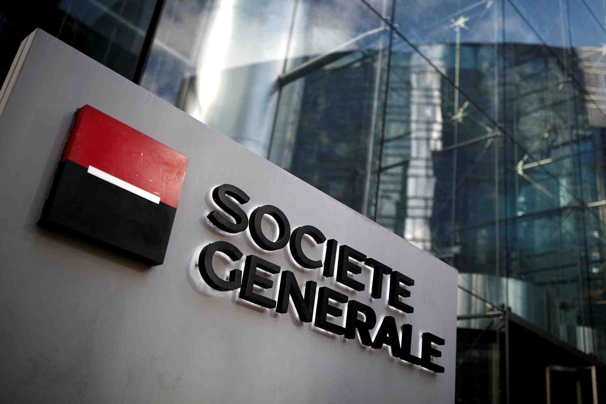 Photo d'archives du logo de la societe generale
