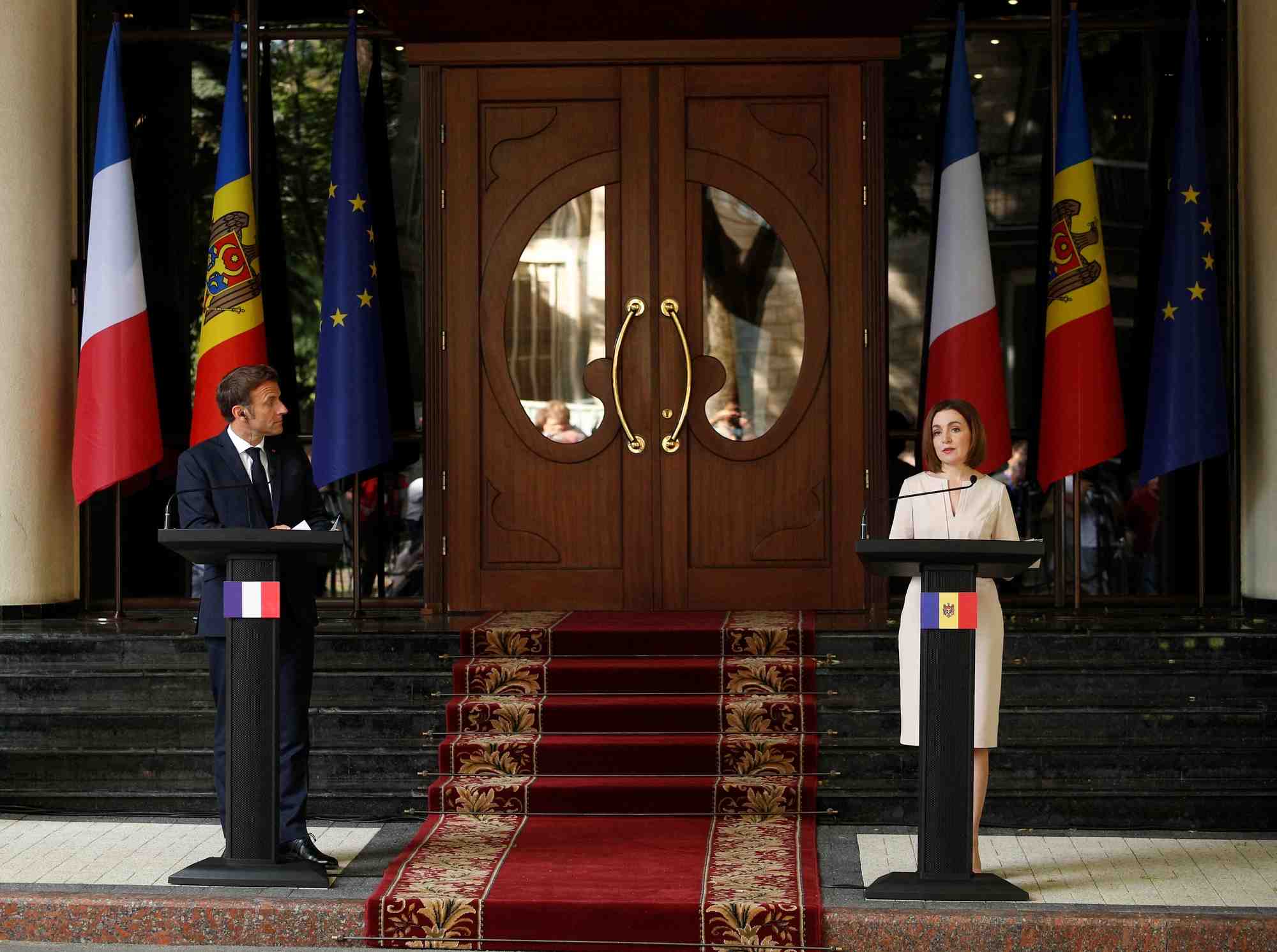 Macron juge legitime la demande d'adhesion de la moldavie a l'ue