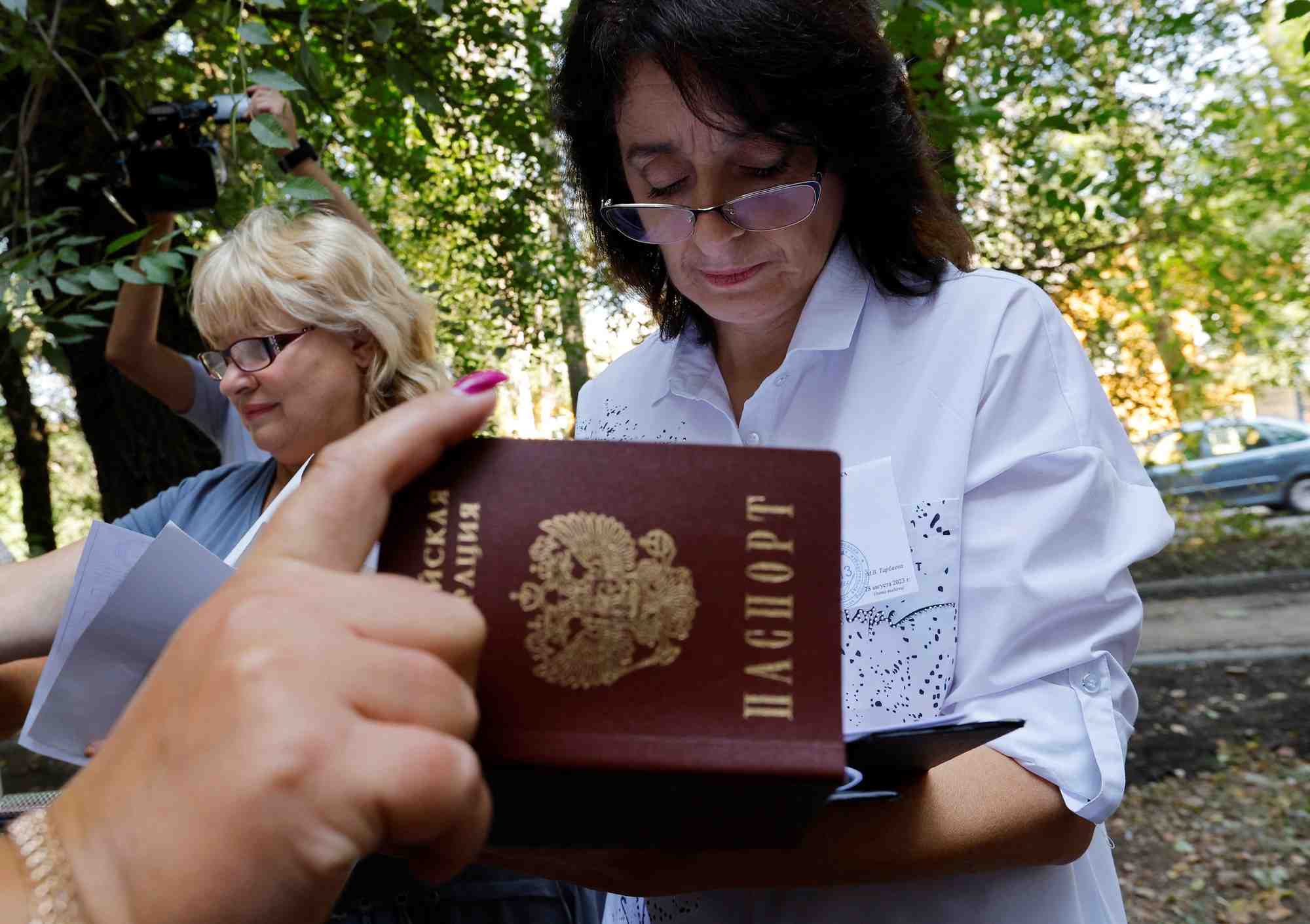 Elections locales organisees par les autorites a donetsk, controlee par la russie