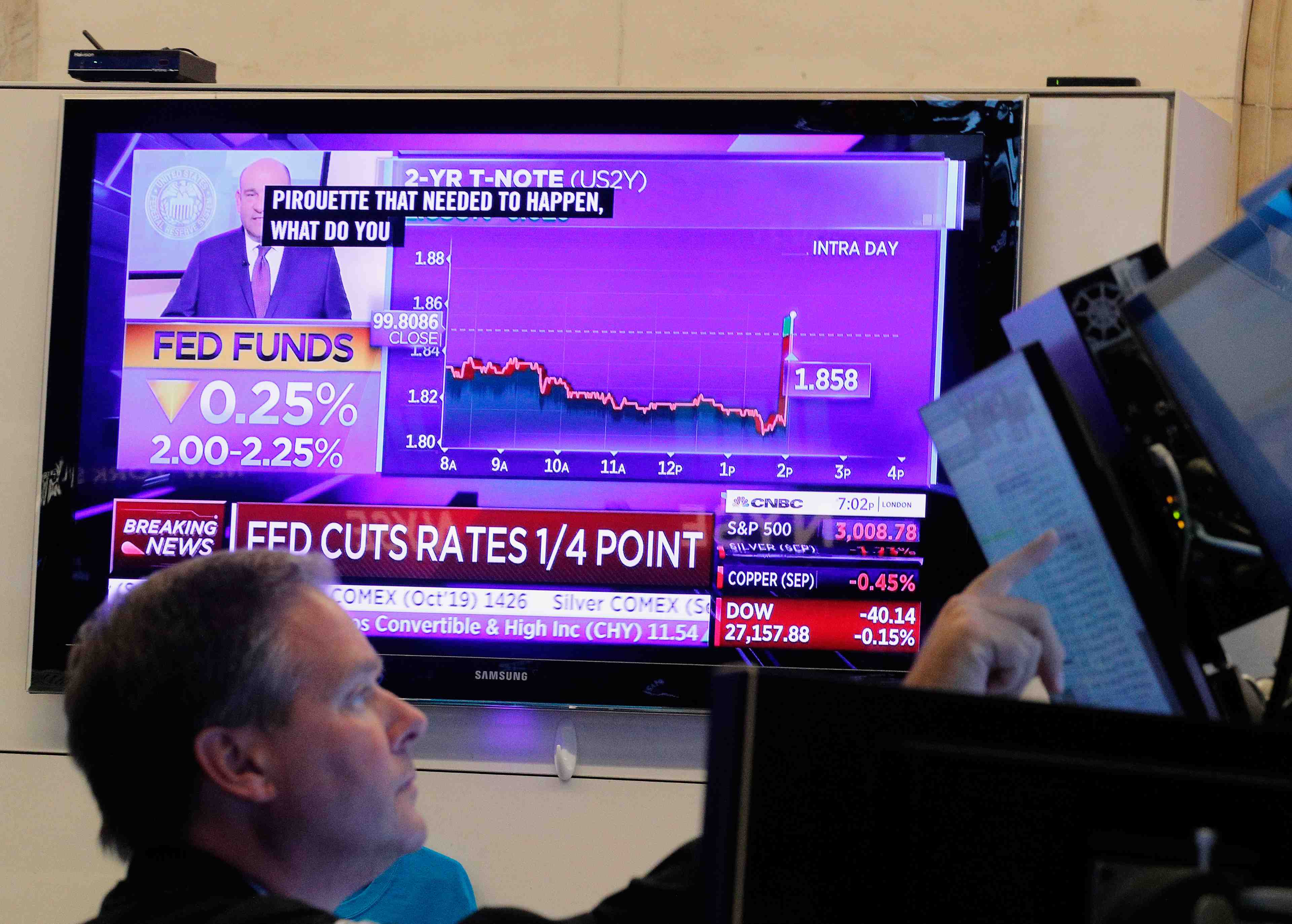 La fed baisse ses taux de 0,25 point