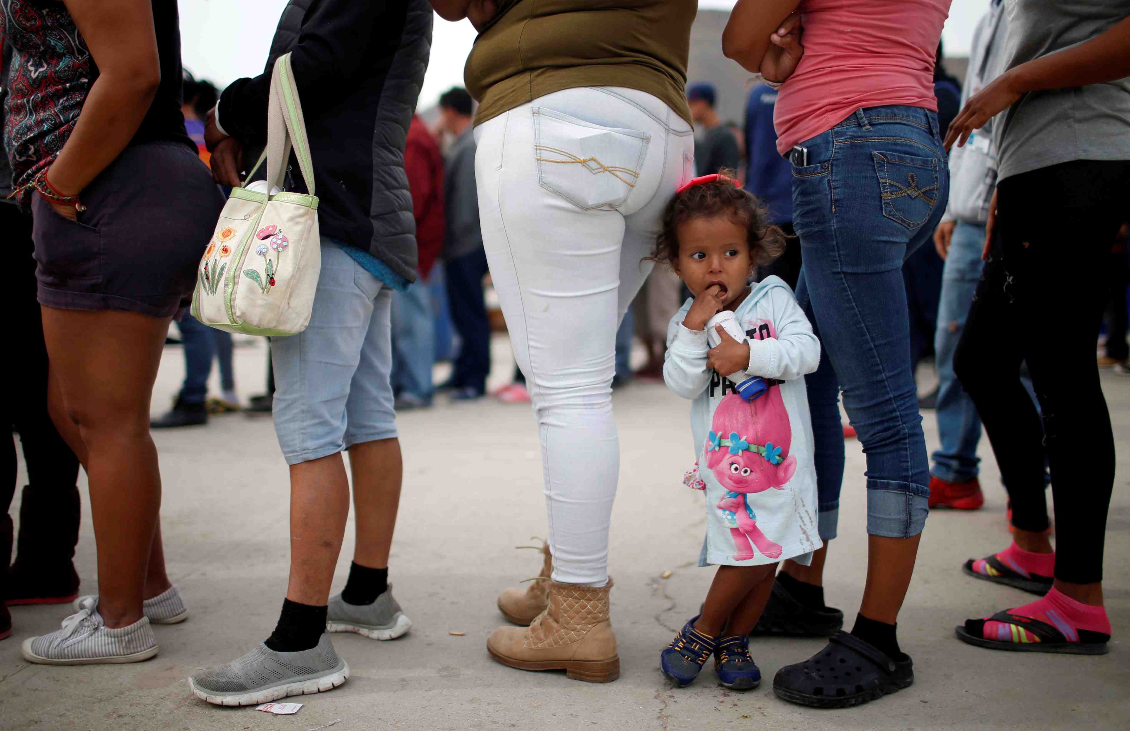Manifestation pro-migrants a la frontiere mexicaine