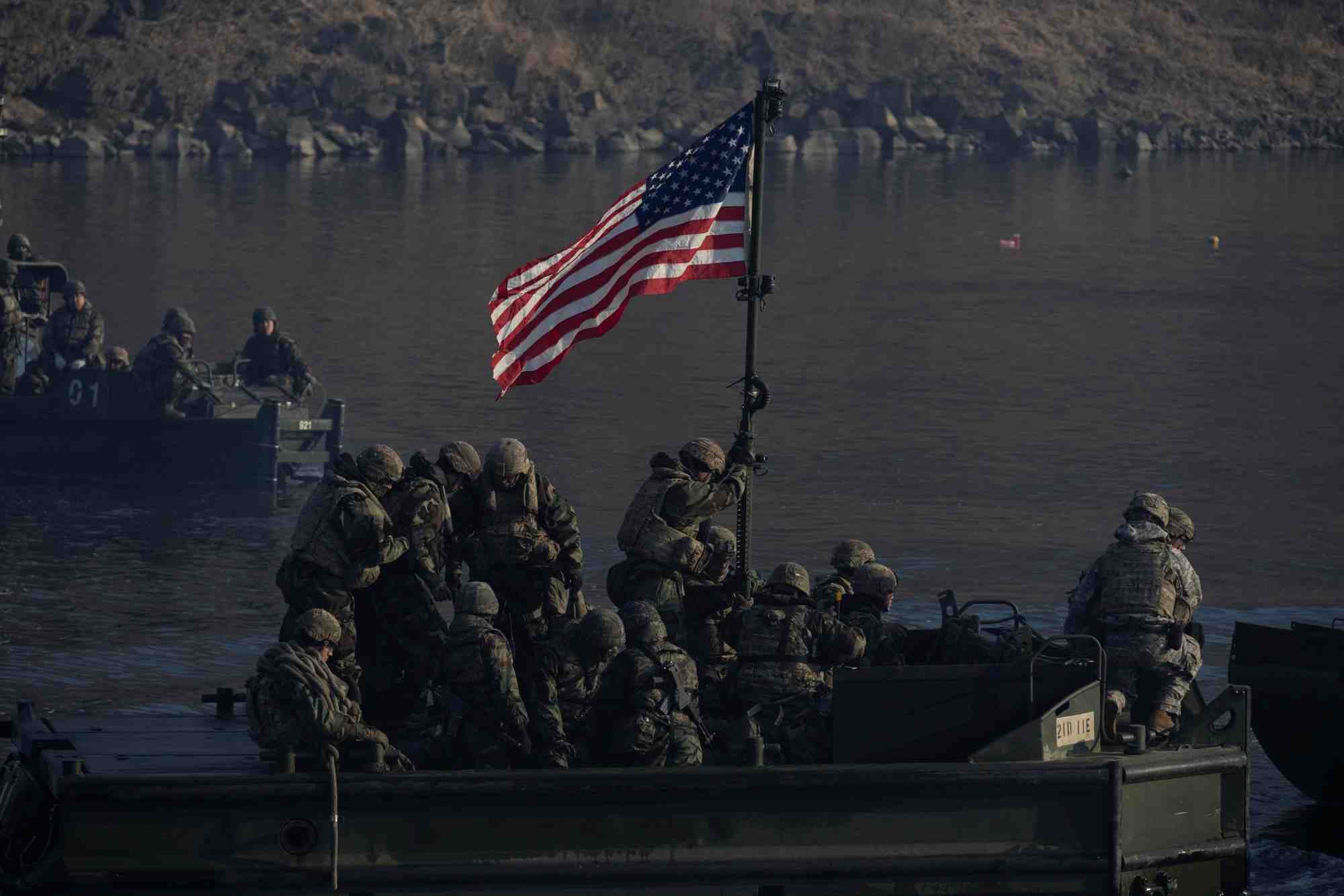Des soldats americains lors d'un exercice