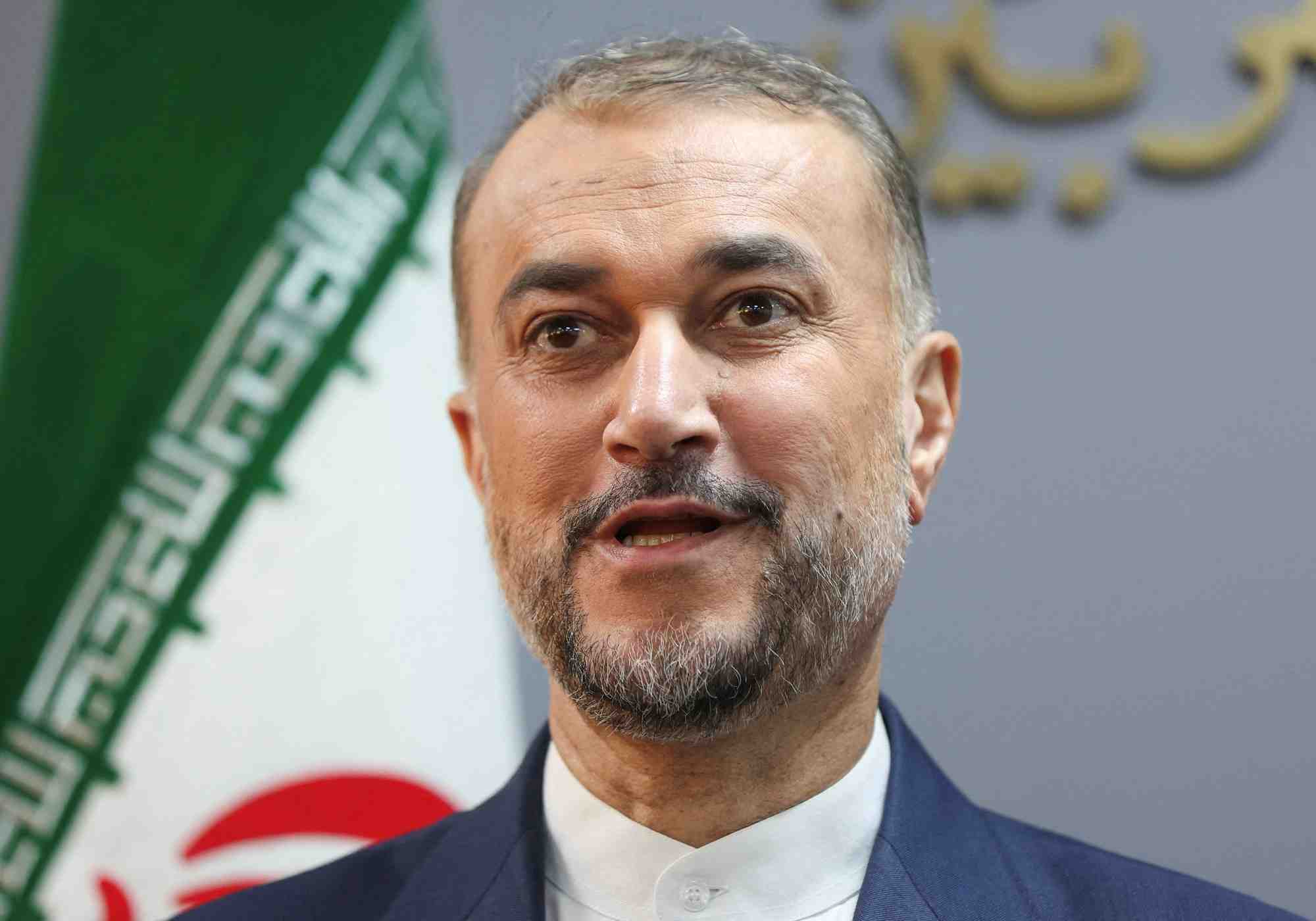 Le ministre iranien des affaires etrangeres hossein amirabdollahian
