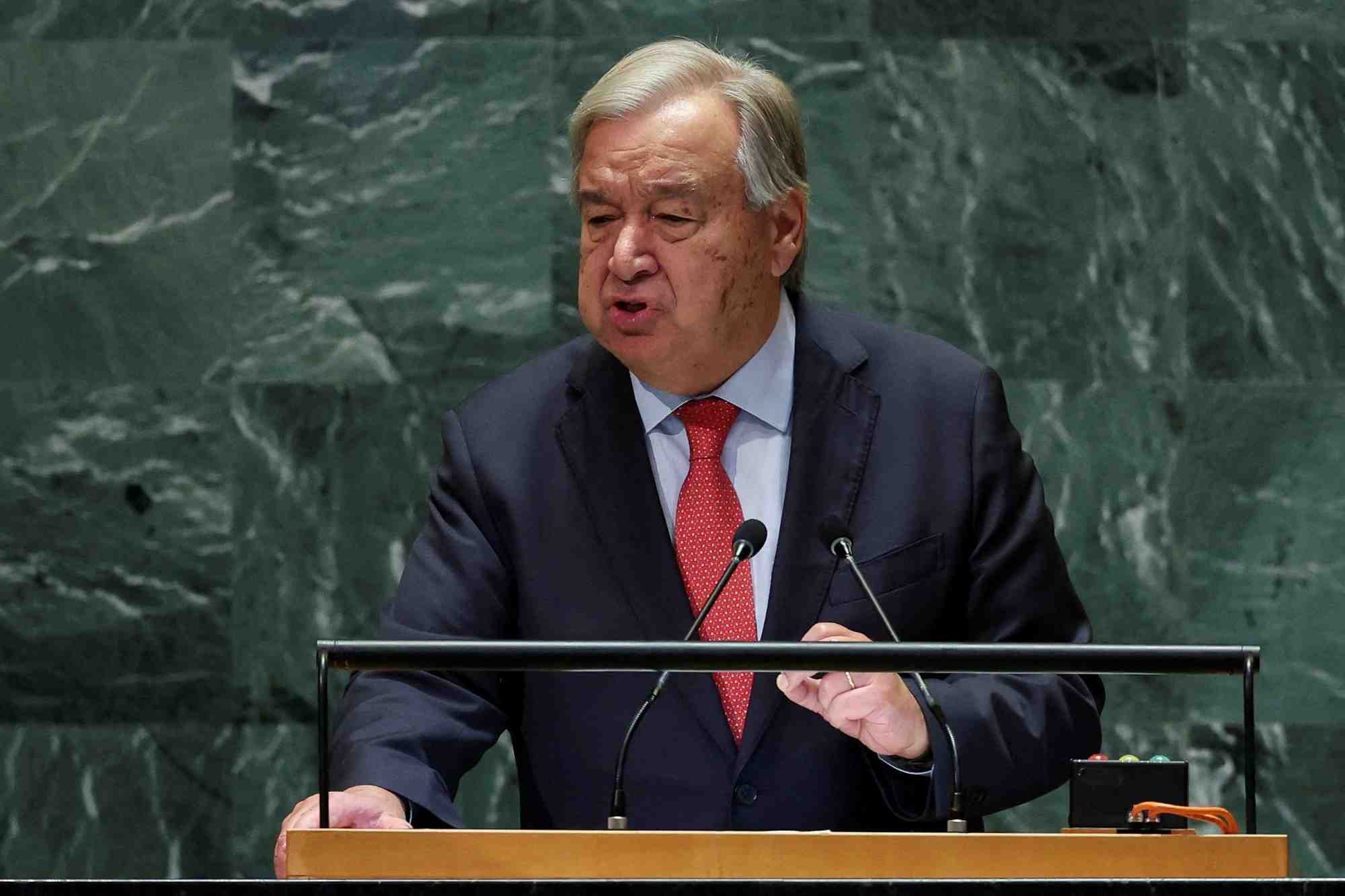 Le secretaire general des nations unies, antonio guterres