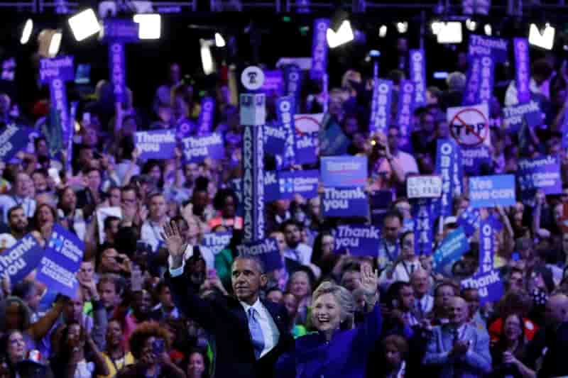 Barack obama defend la candidature d'hillary clinton