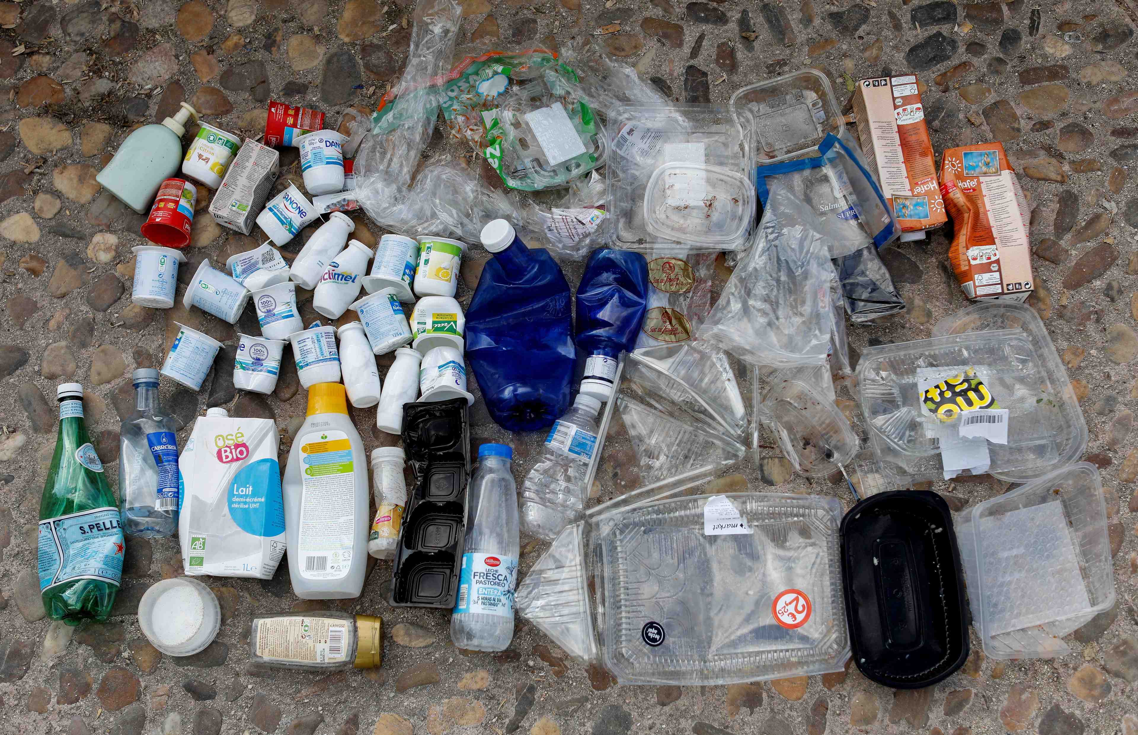 Plastique, recyclé, tri sélectif, consommation domestique, pollution,