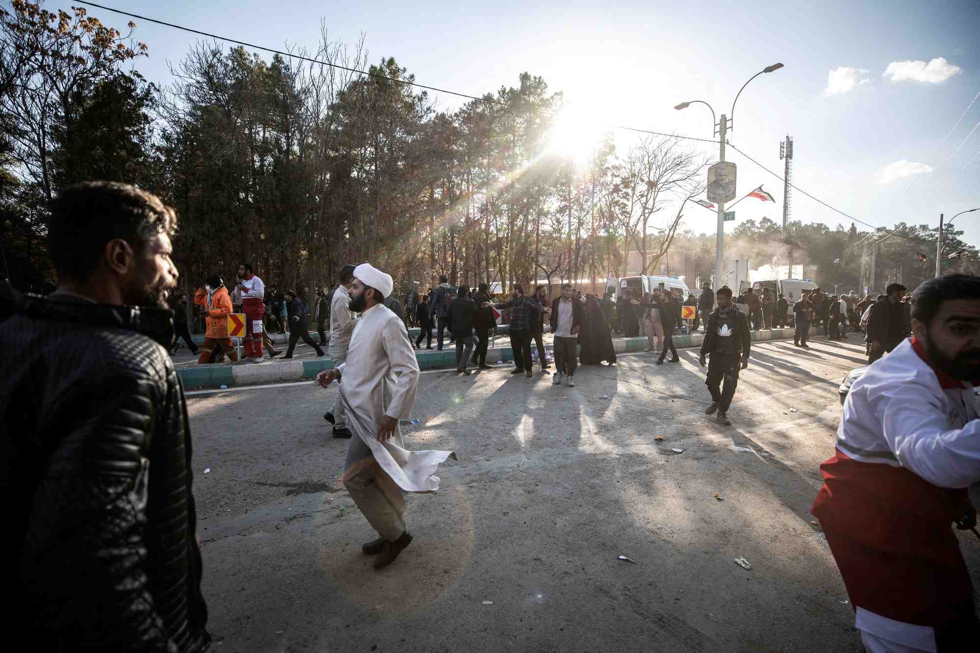 Explosions lors de la ceremonie commemorative de la mort du general qassem soleimani, a kerman
