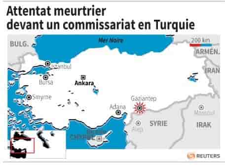 Attentat meurtrier devant un commissariat en turquie