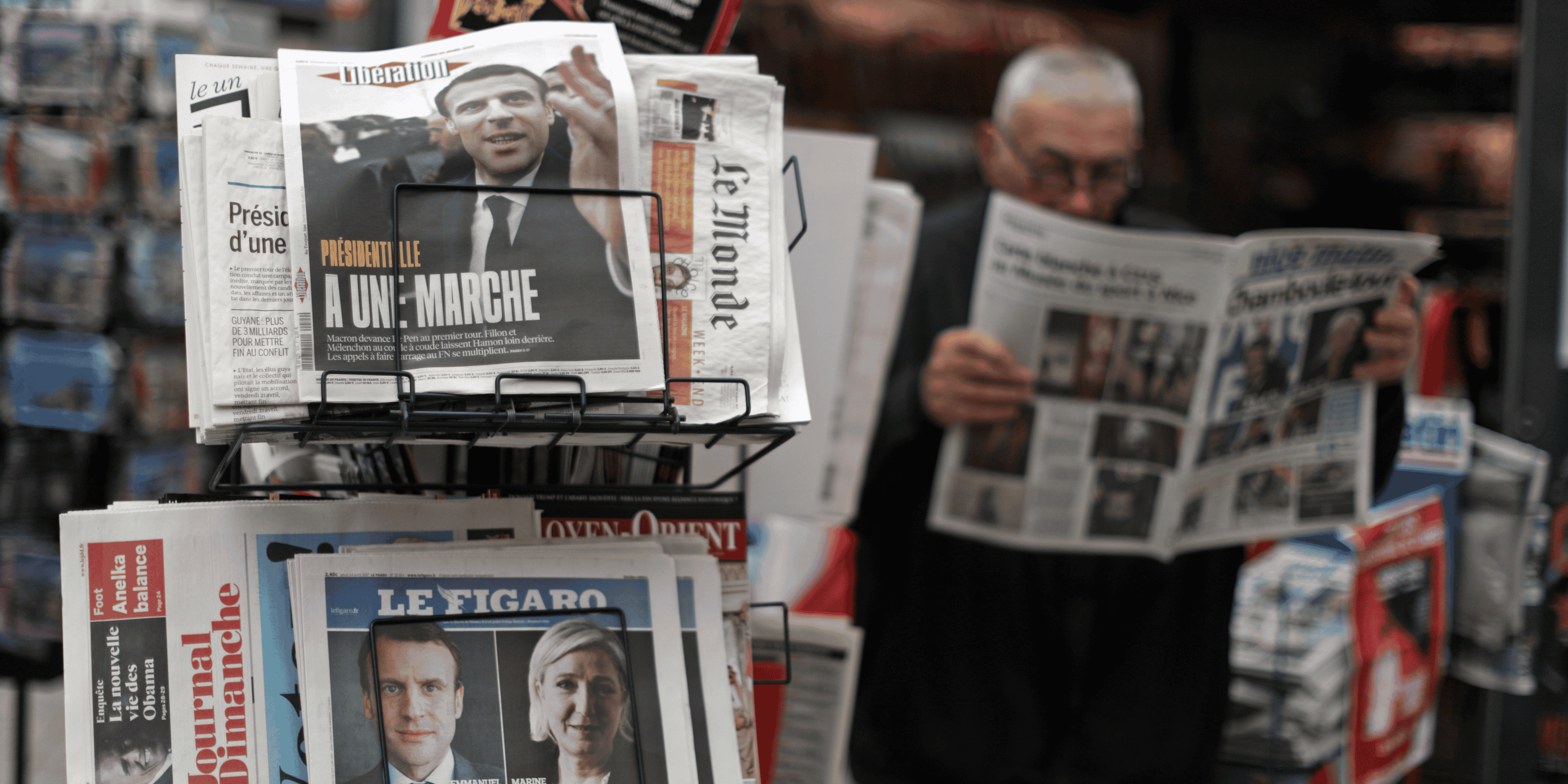 Presse, kiosque, publicité, unes