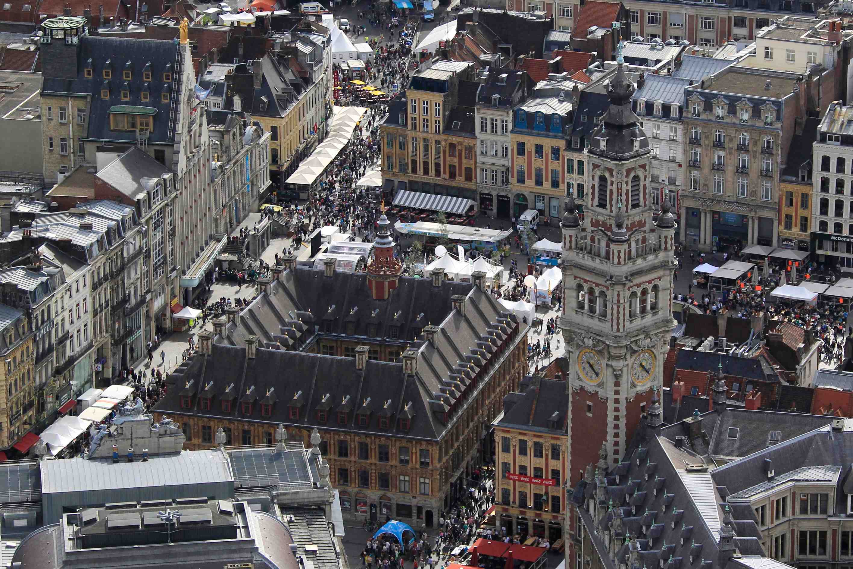 Vue aérienne de Lille en 2016