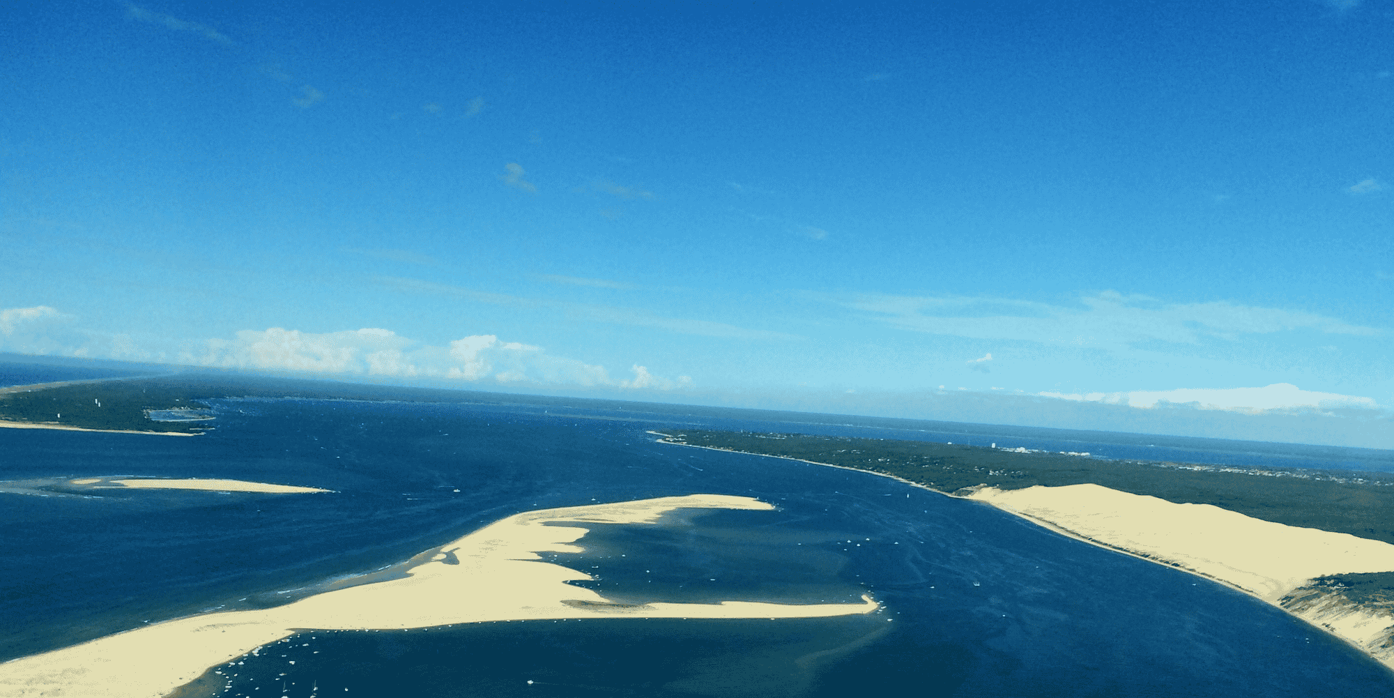bassin d'Arcachon vu du ciel