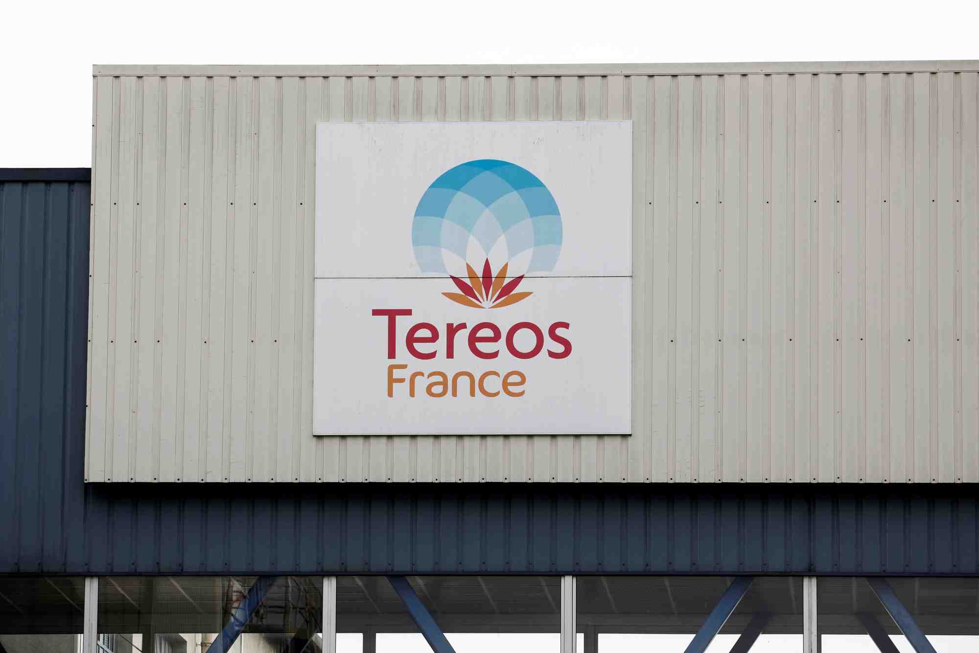 Le logo tereos dans une usine a chevrieres