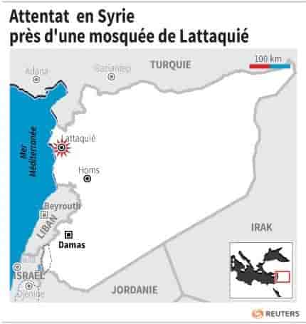 Attentat en syrie pres d'une mosquee de lattaquie
