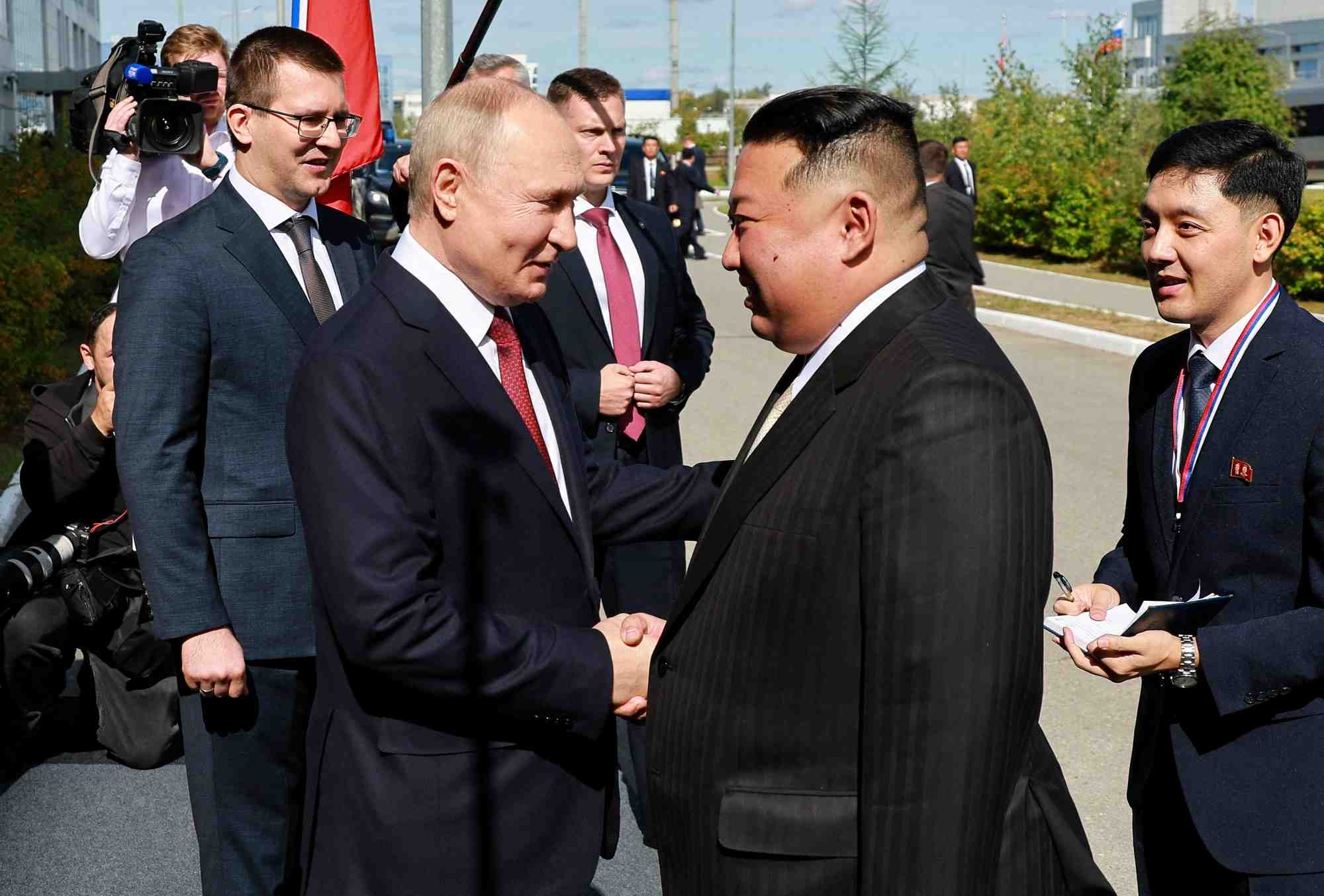 Le president russe et le dirigeant nord-coreen dans la region de l'amour