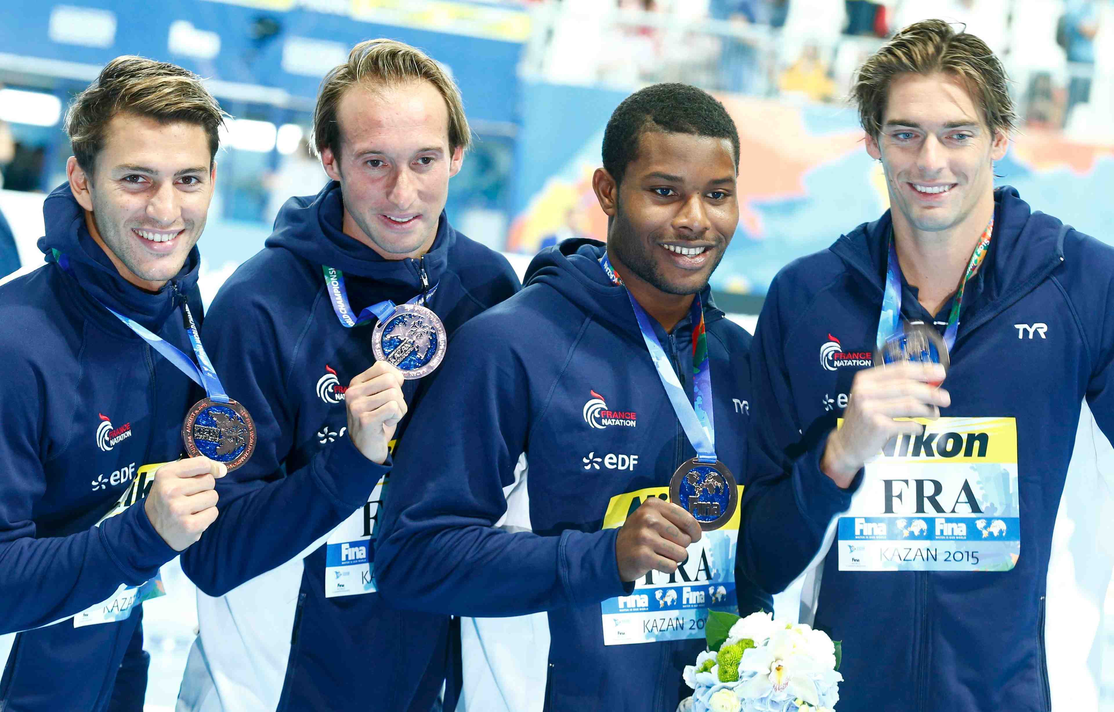 La france en bronze sur le 4 x 100 4 nages
