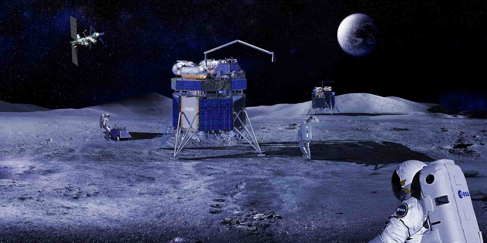 Le module de descente LDE (Lunar Descent Element) enverra des tonnes de fret, incluant des rovers et des expériences scientifiques, à destination de la Lune.