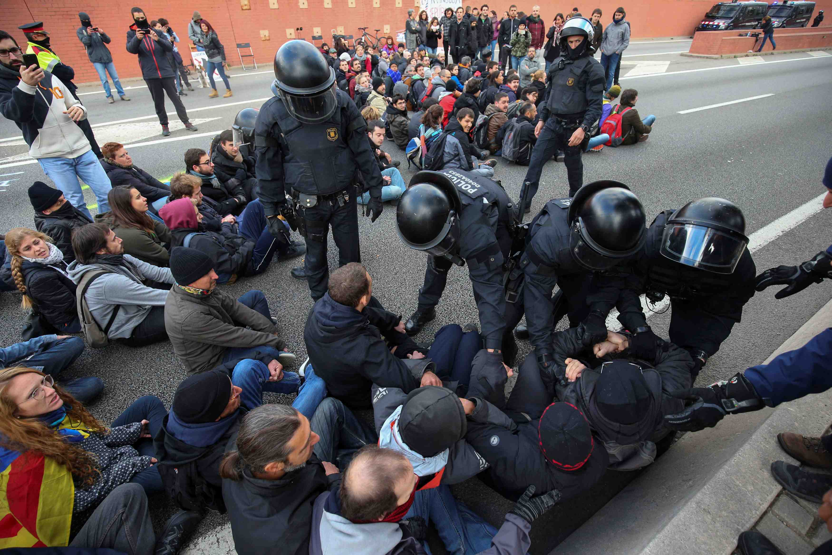 Manifestations independantistes en catalogne
