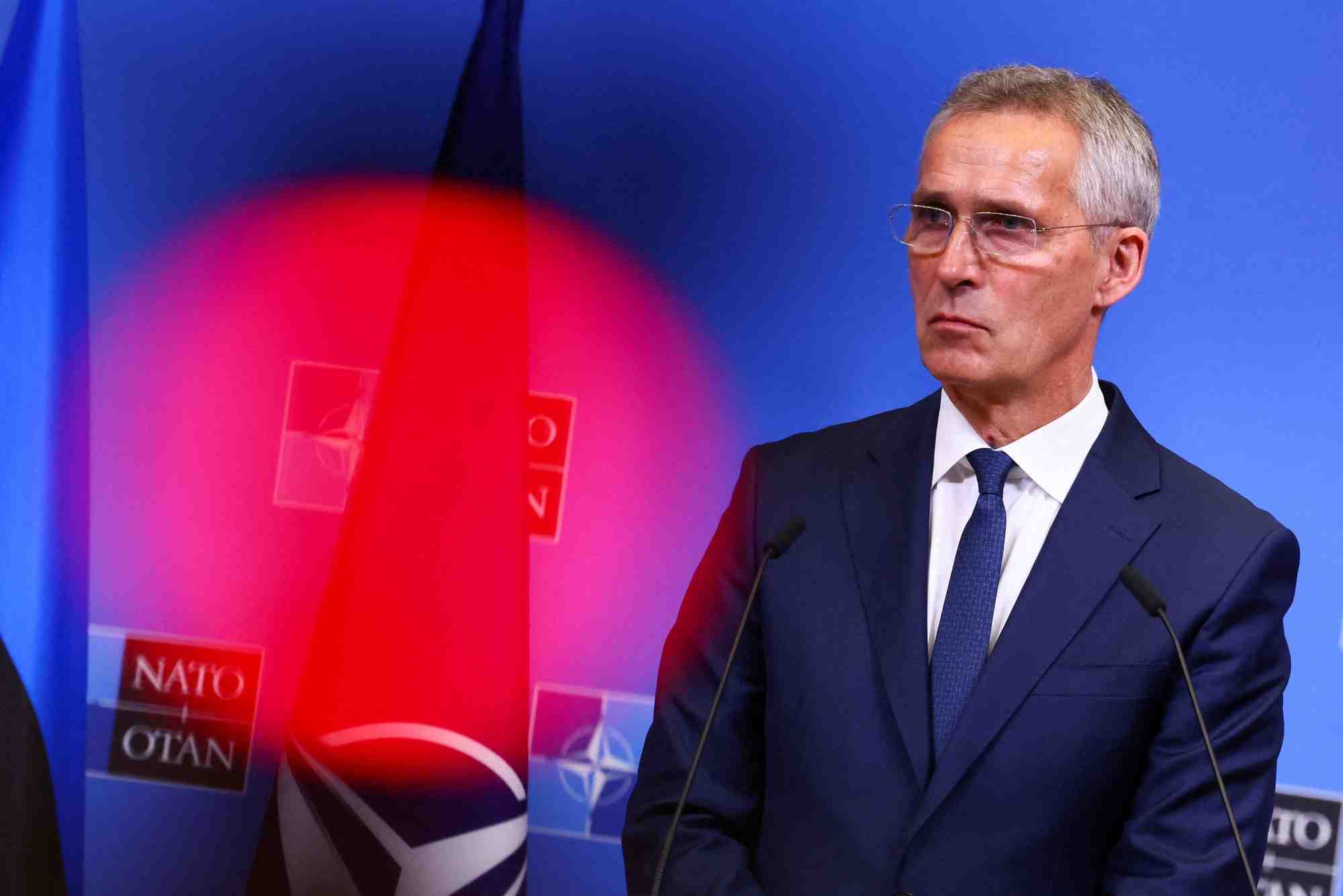 Le secretaire general de l'otan, jens stoltenberg