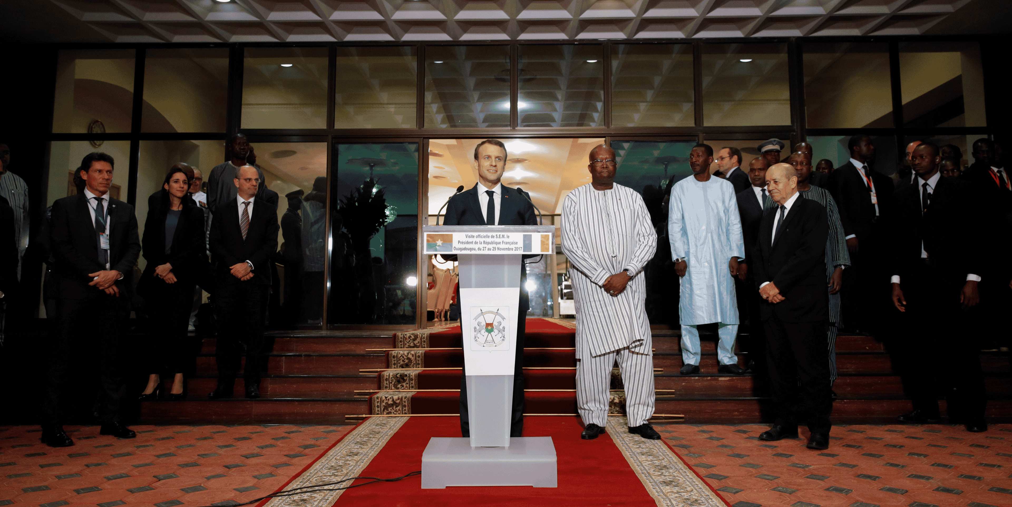 Macron kaboré france burkina le drian