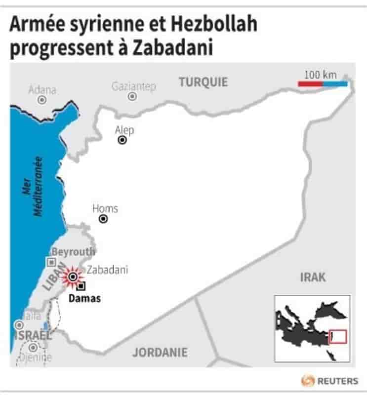 Armee syrienne et hezbollah progressent a zabadani