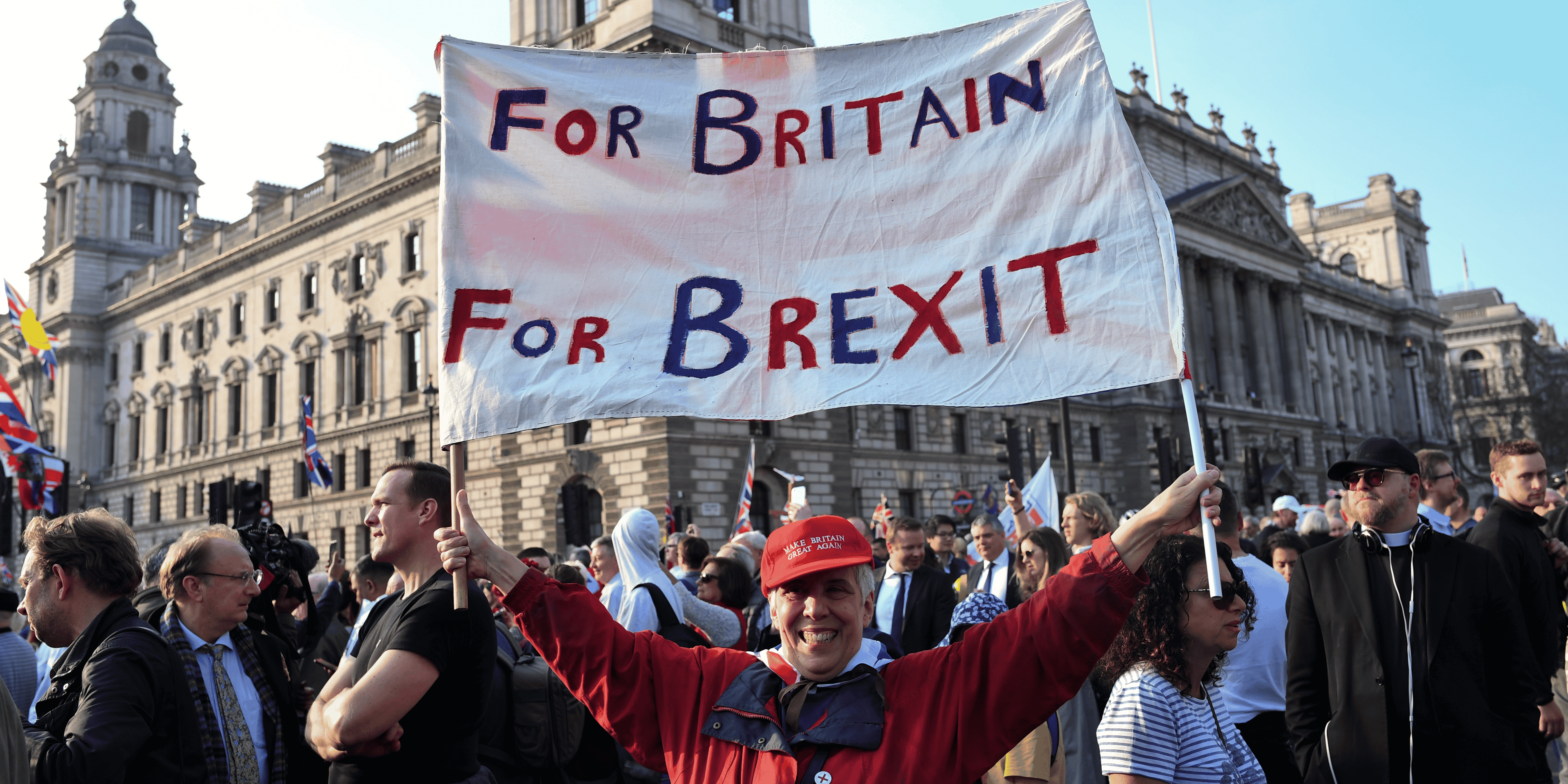 Les "brexiters" defilent a londres