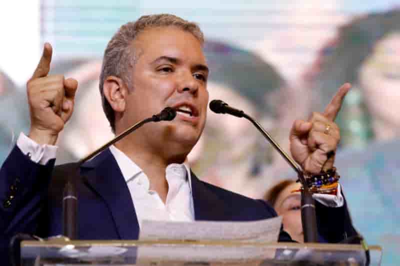 Macron felicite le president elu colombien ivan duque