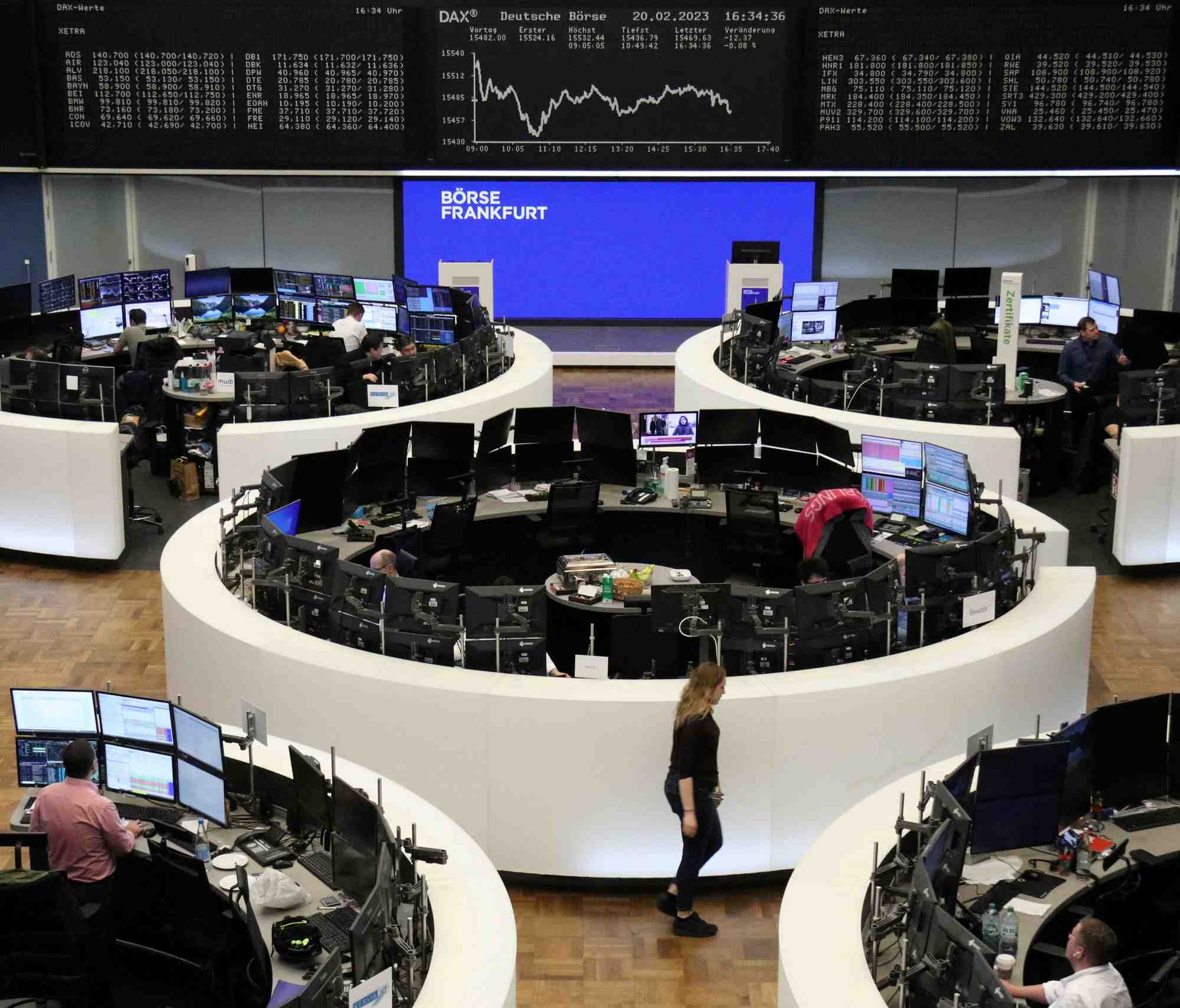 L'indice allemand dax a la bourse de francfort