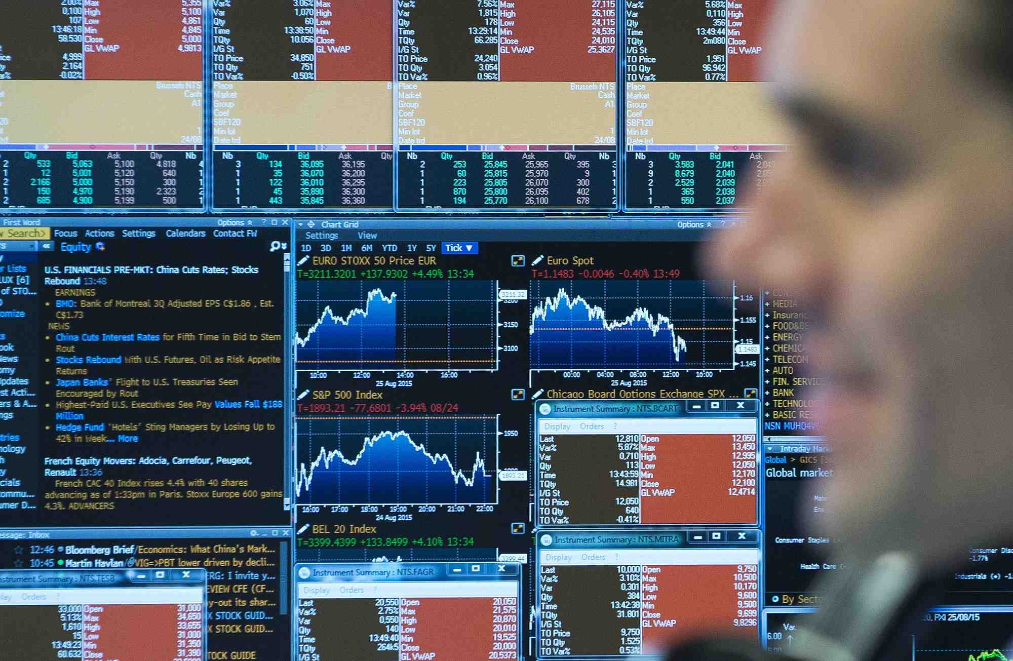 Un trader a bruxelles, en belgique