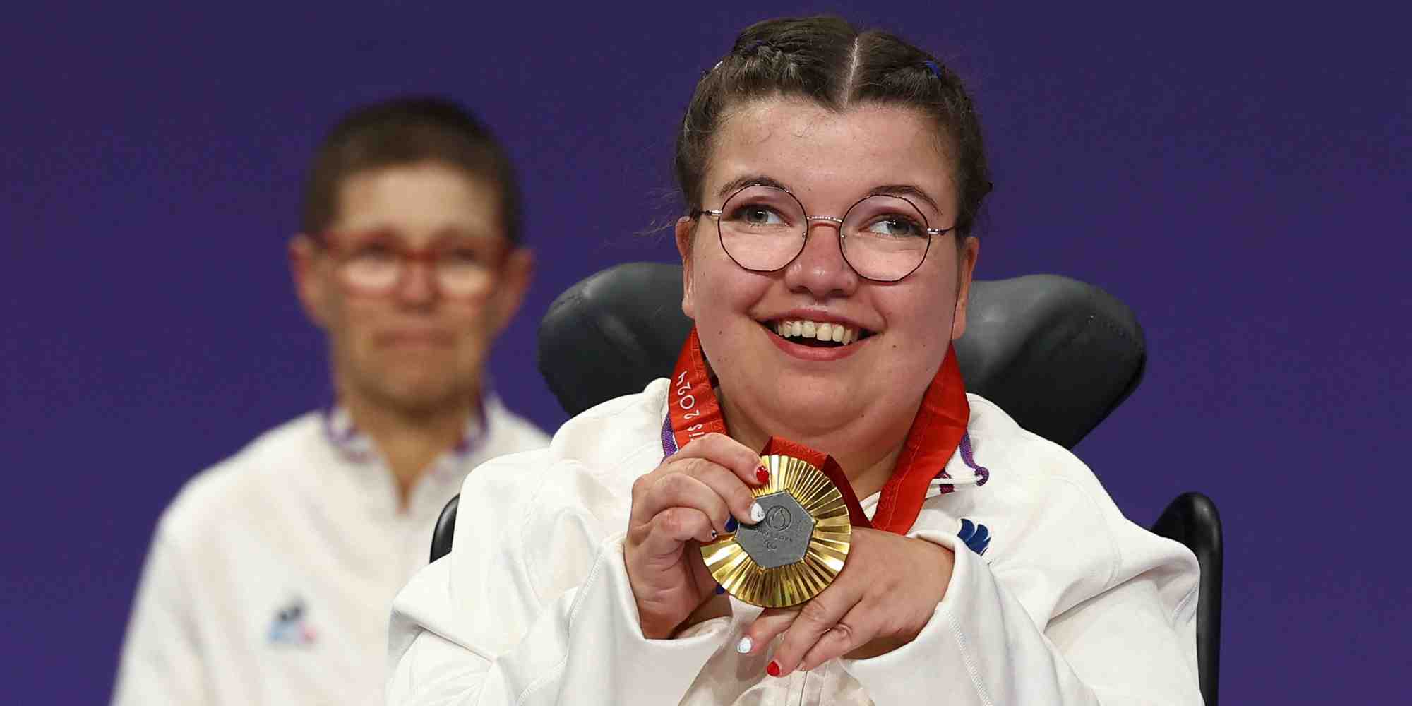 Aurélie Aubert, médaillé d'or de boccia