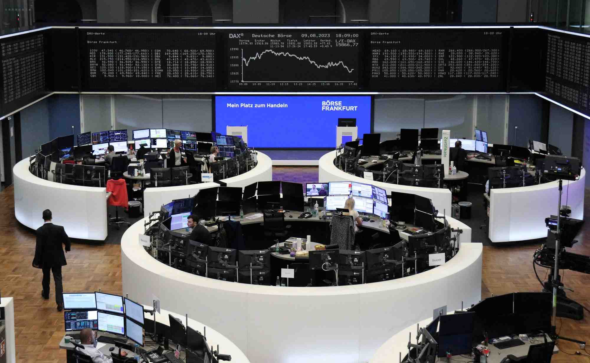 Photo d'archives du graphique dax de l'indice boursier allemand