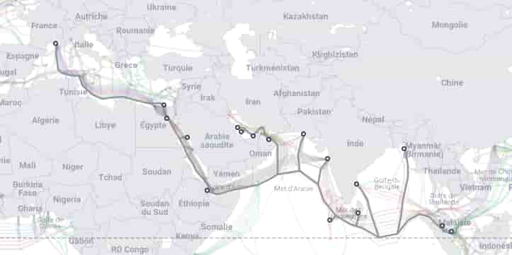 Long de 21.500 kilomètres, le Sea-Me-We 6 va coûter environ 800 millions d'euros.
