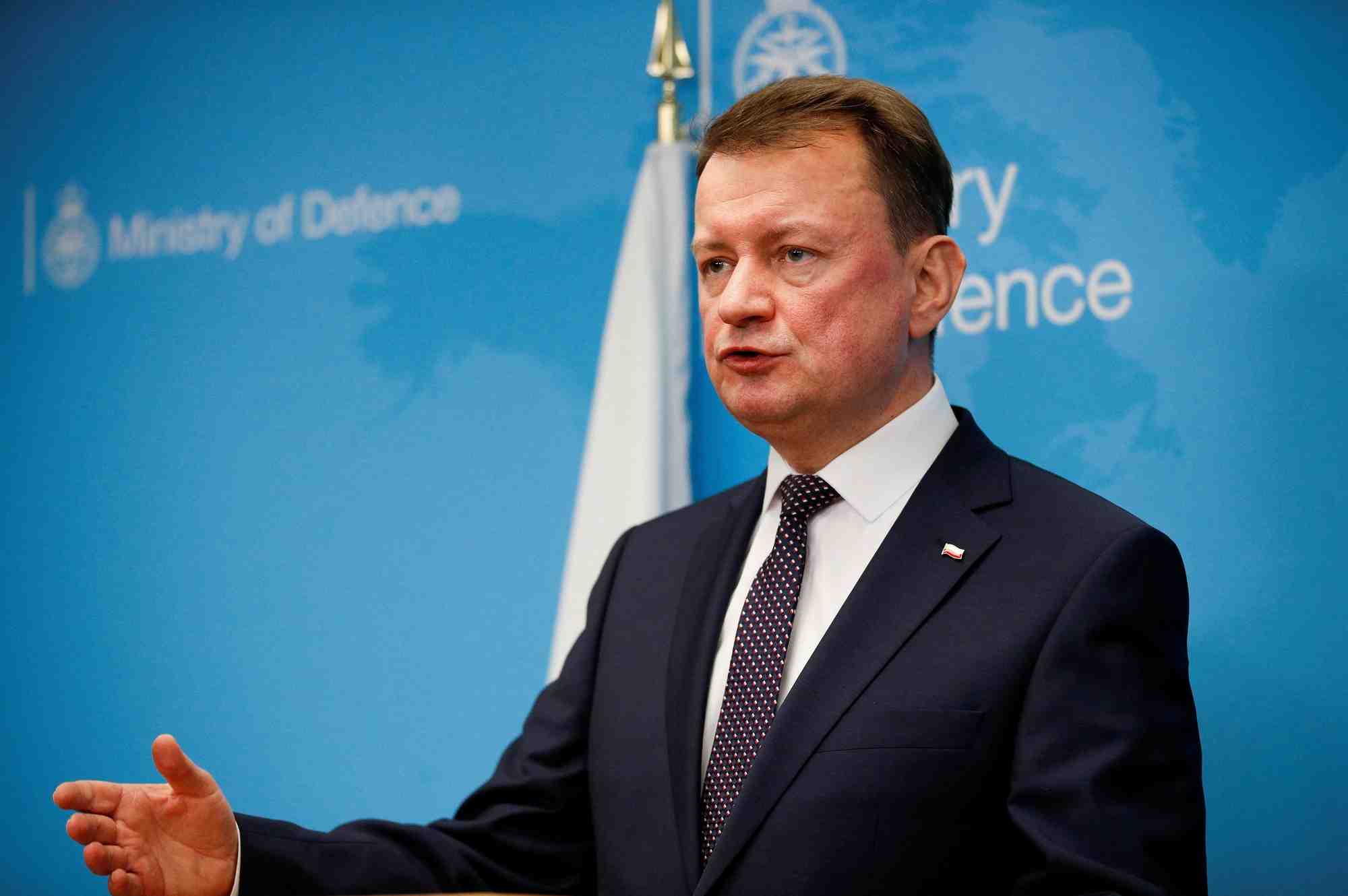 Photo d'archives du ministre polonais de la defense, mariusz blaszczak