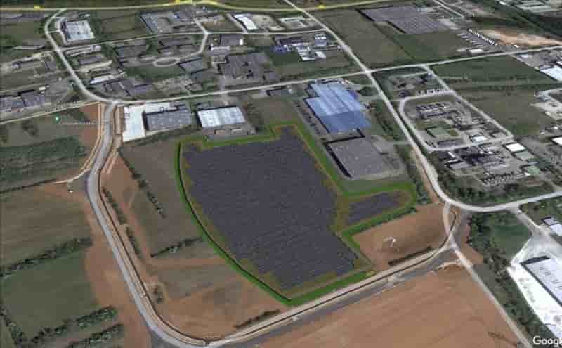 Projection de la zone d'implantation des deux centrales photovoltaïques. Les travaux devraient être terminés d'ici la fin de l'année.