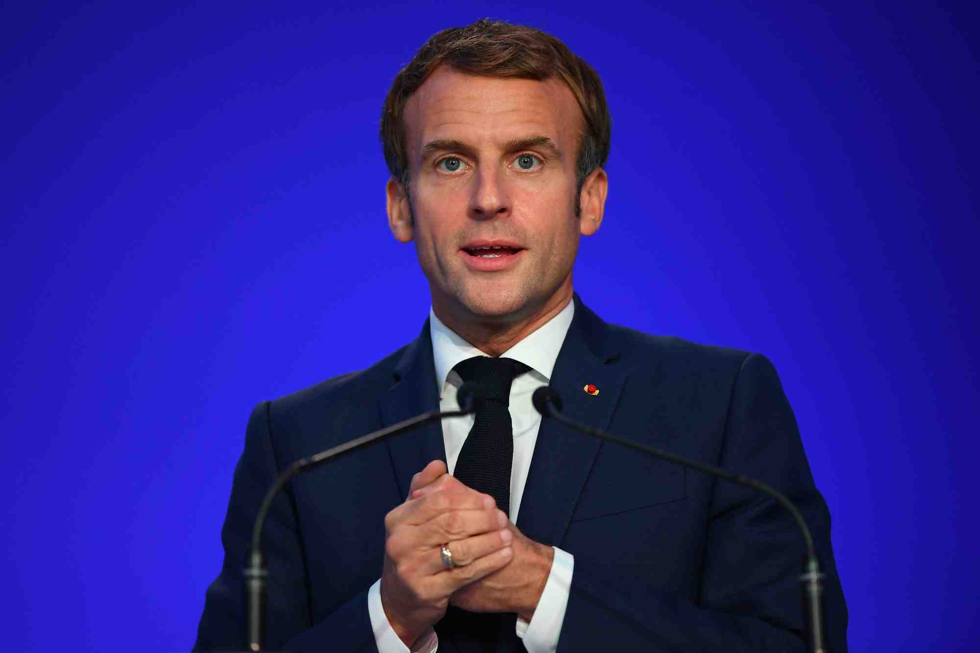 Emmanuel macron durant la cop26, a glasgow