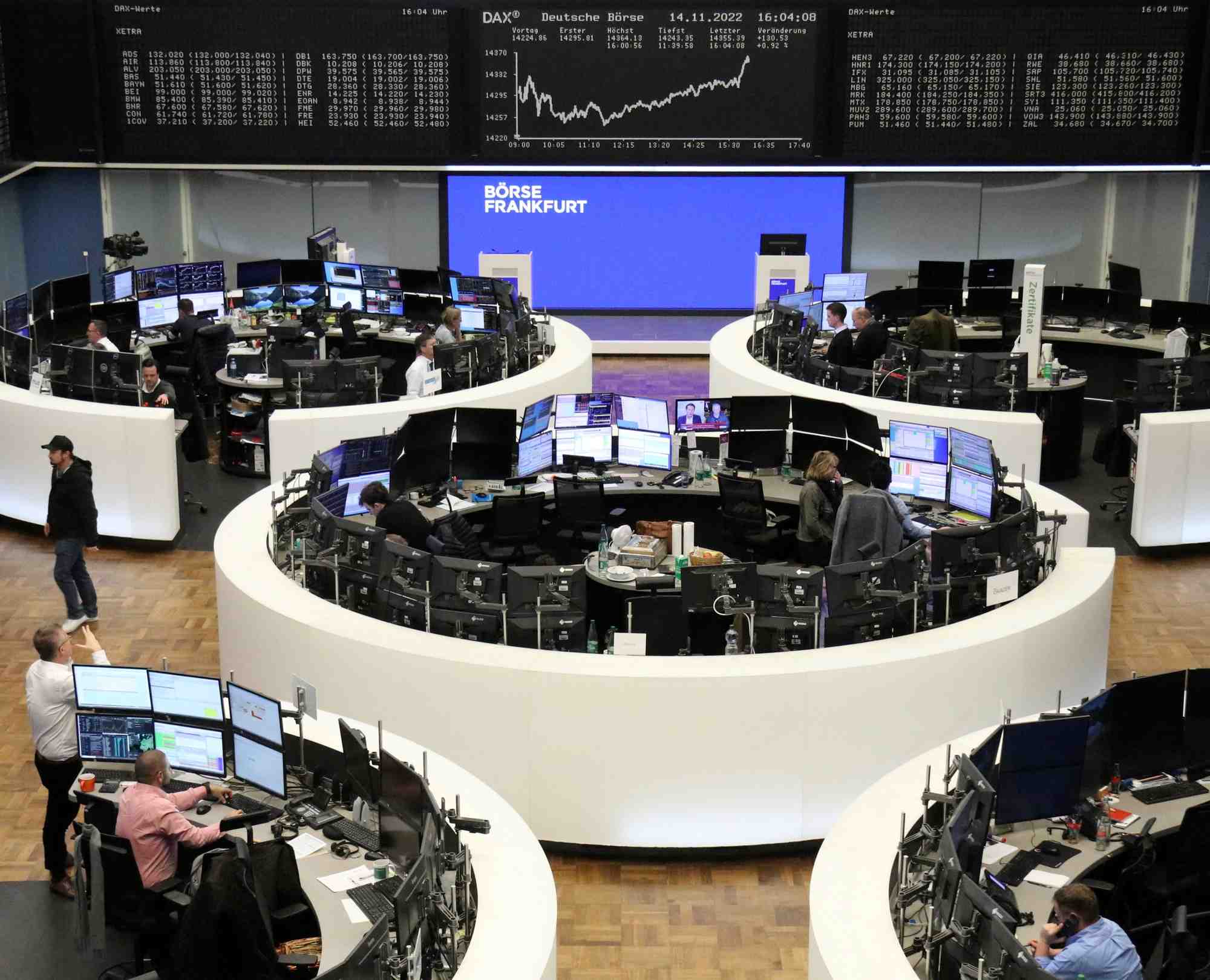 L'indice boursier allemand dax photographie a la bourse de francforto