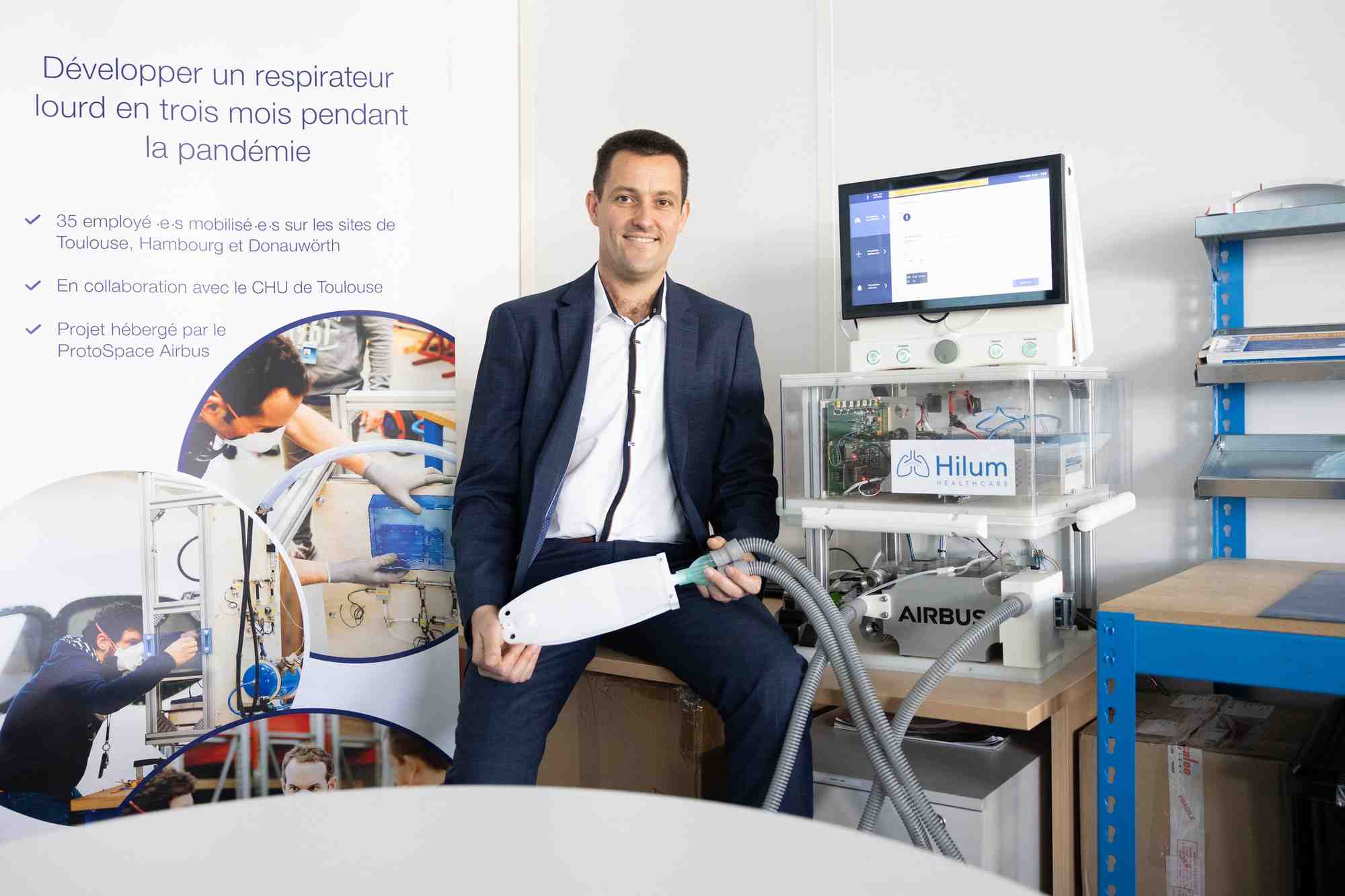 Damien Lozach, ancien ingénieur au sein d'Airbus à Toulouse est aujourd'hui directeur des opérations de Hilum Healthcare.
