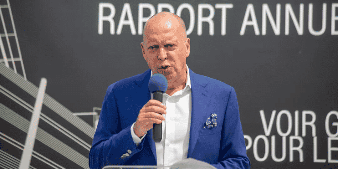 Thierry Taeymans, DG de Rawbank, lors de la présentation du rapport annuel 2018 de la banque.