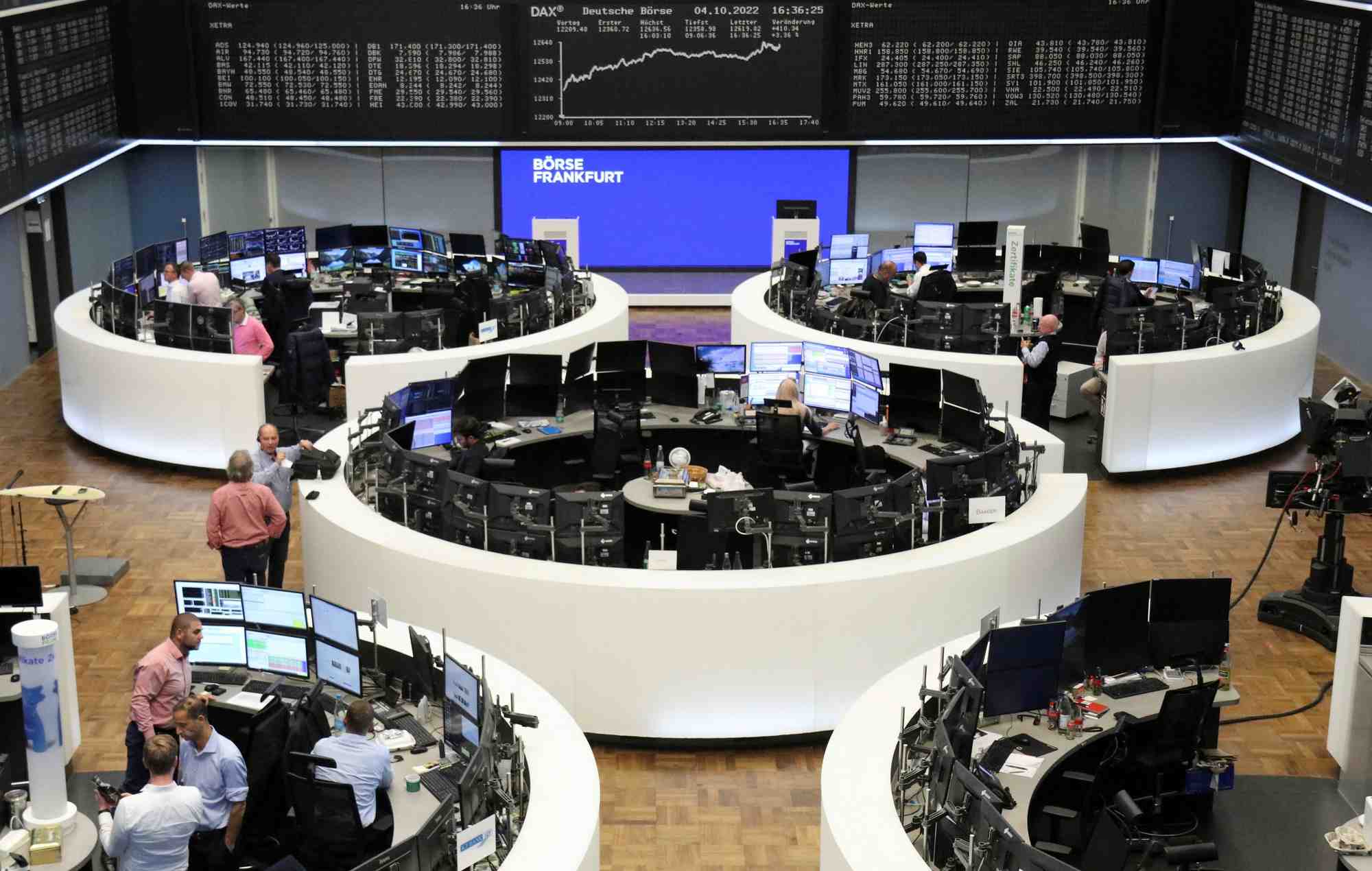 L'indice boursier allemand dax a la bourse de francfort