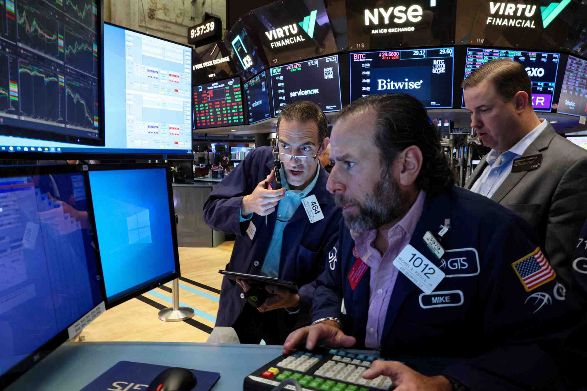 Des traders a la bourse de new york