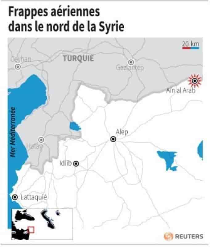 Raids aériens contre l'EI dans le Nord de la Syrie